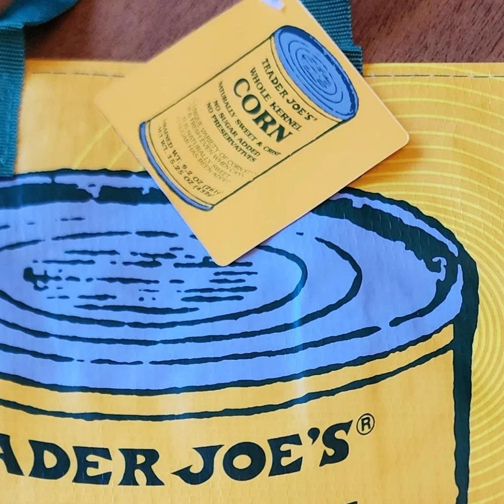 Trader Joe's Yellow Corn Design Garment Bag NWT